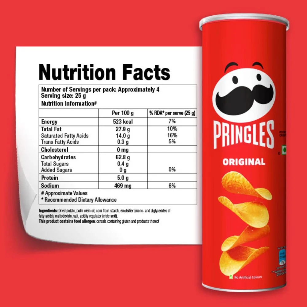 Pringles Original Flavor Chips 107g - Image 4