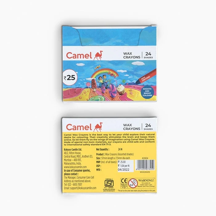 Camel Wax Crayons 24 Shades - Image 2