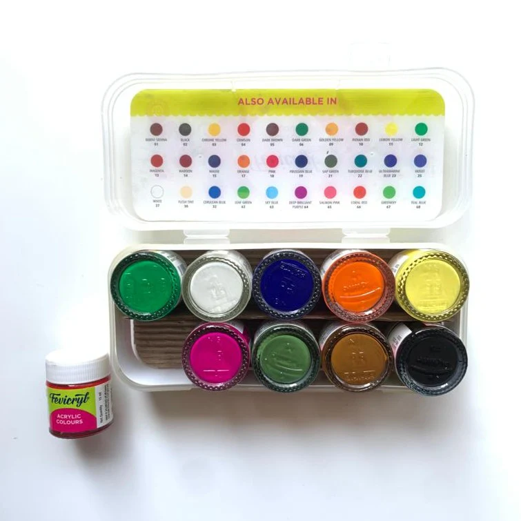 Fevicryl Acrylic Colours 10 Shades - Image 2