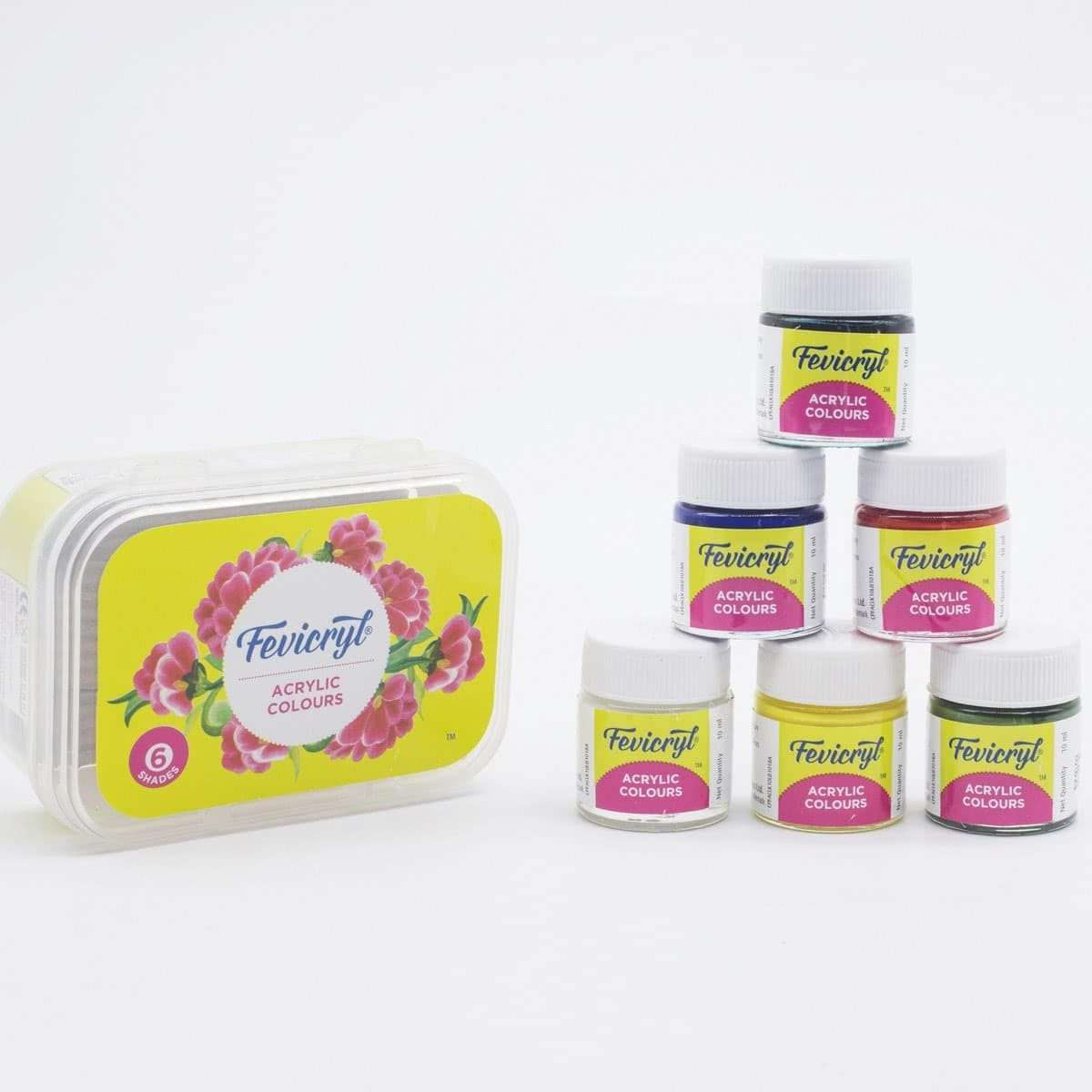 Fevicryl Acrylic Colours 6 Shades - Image 2