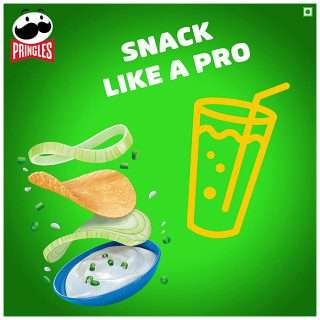 Pringles Cream & Onion Flavour Chips 107g - Image 3