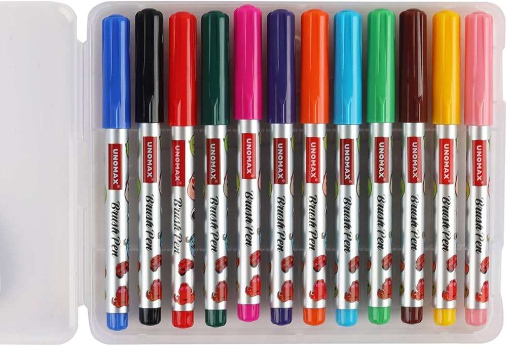 Unomax Brush Pen 12 Colour - Image 2