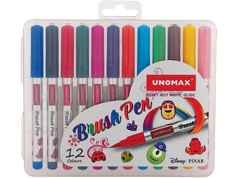 Unomax Brush Pen 12 Colour