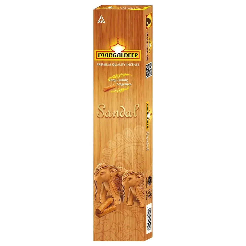 Mangaldeep Sandal Long Lasting Fragrance Agarbathi 95g