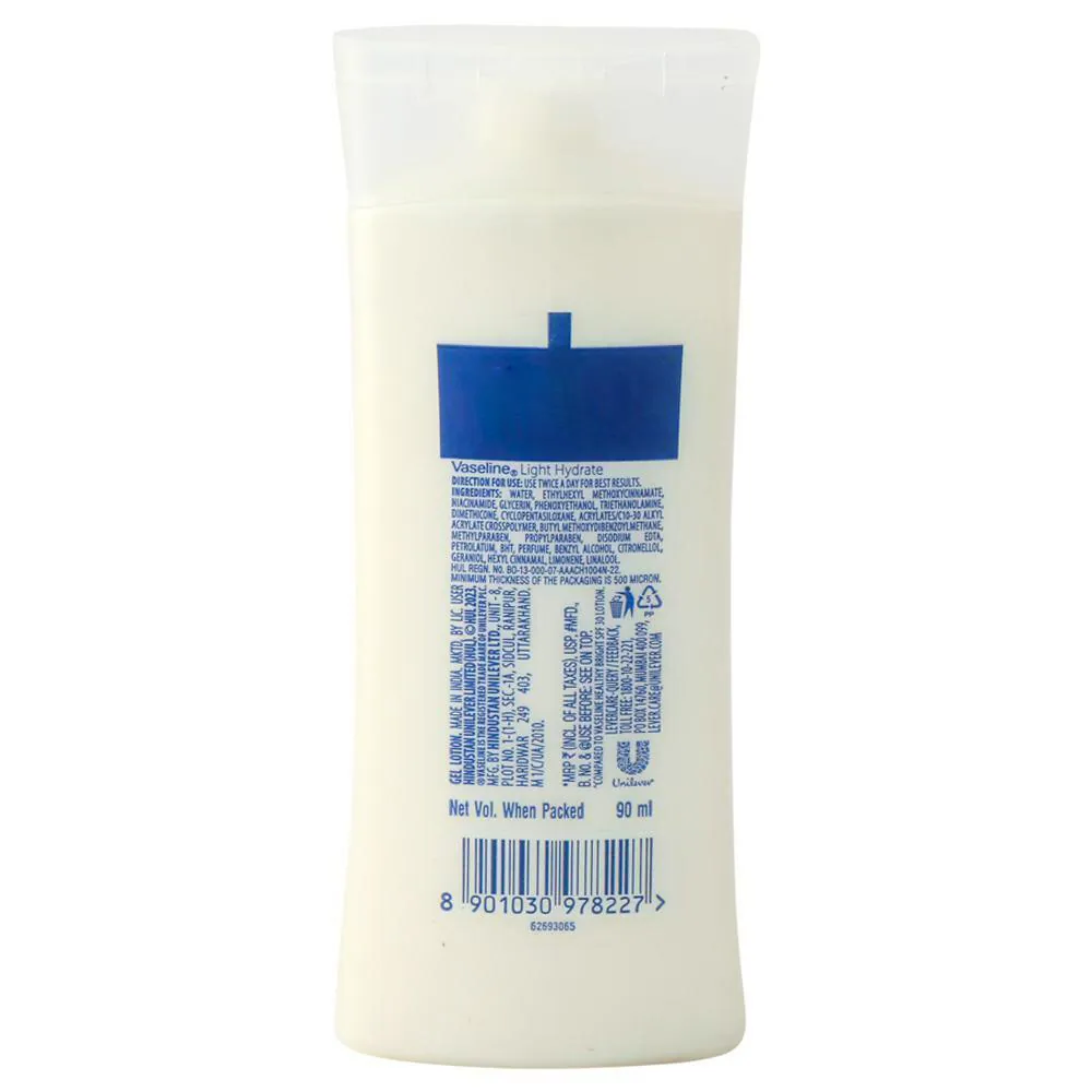 Vaseline Intensive Care Light Hydrate Lotion 90ml - Image 3